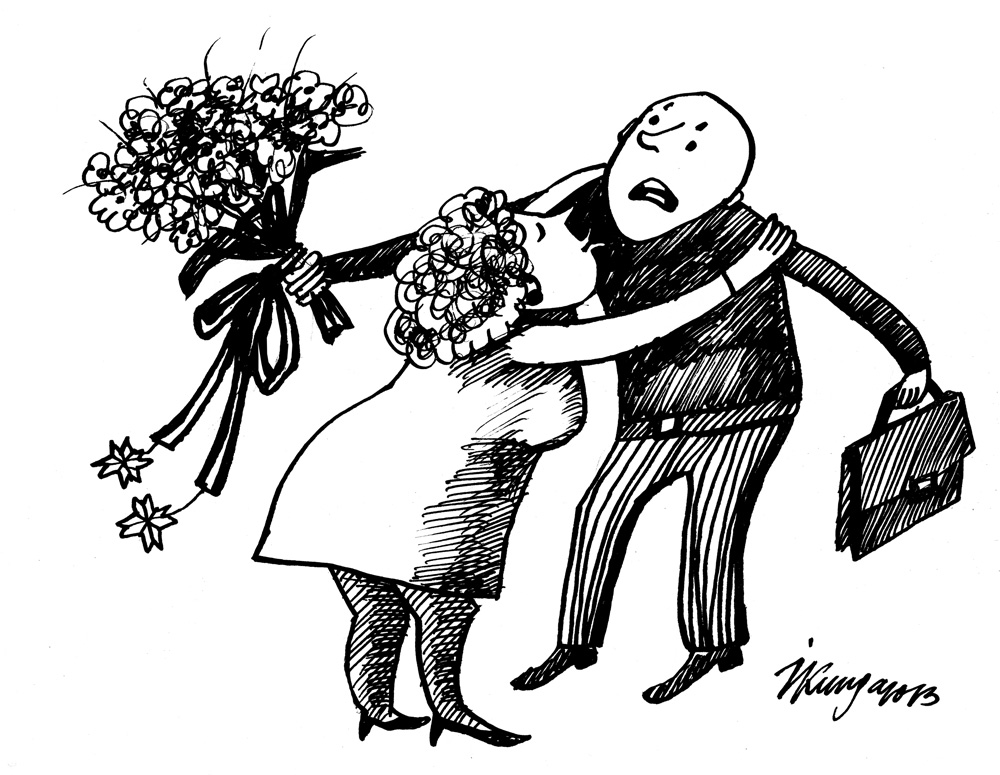 14-11-2013 - Mīļais, tu man beidzot dāvini ziedus!! - Tie nav Tev, tie ir Mātei Latvijai 95. gadu jubilejā!!