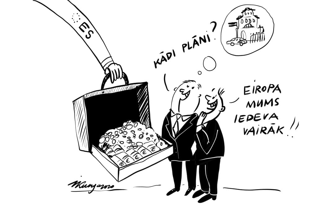 Karikatura_22-07-2020 / Eiropa iedeva vairāk naudas Latvijai